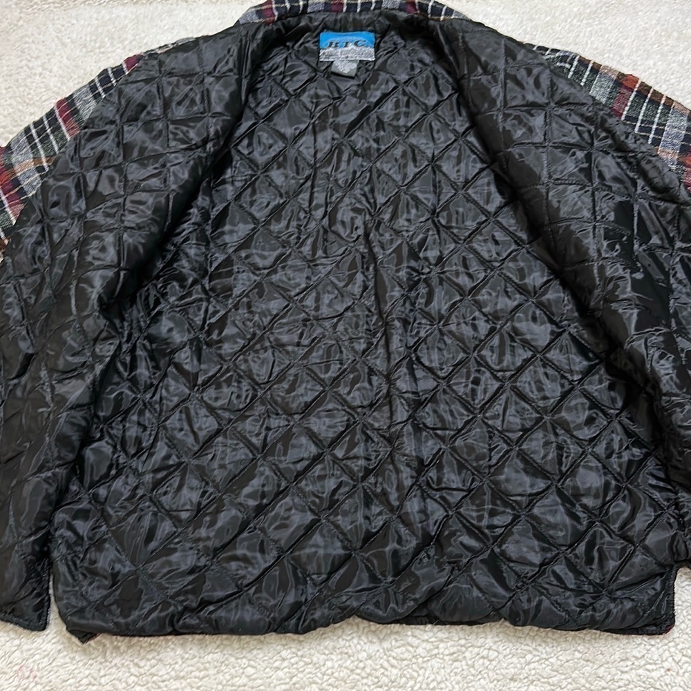 BTC Bay Trading Company Quilted Plaid Flannel Jacket Men’s Size XL - Picture 4 of 6